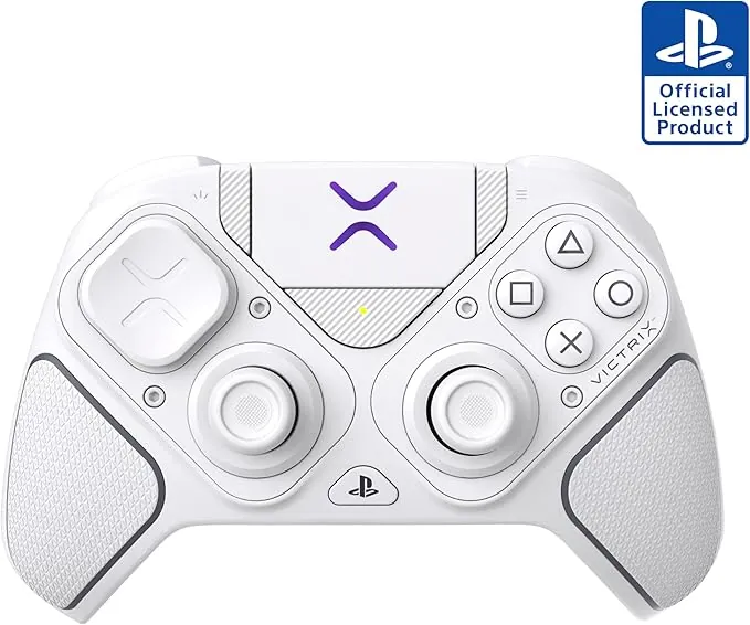 Turtle Beach Victrix Pro BFG Reloaded Blanco Mando modular inalámbrico para PS5 y PS4. Con licencia oficial de PlayStation para jugadores competitivos y de esports