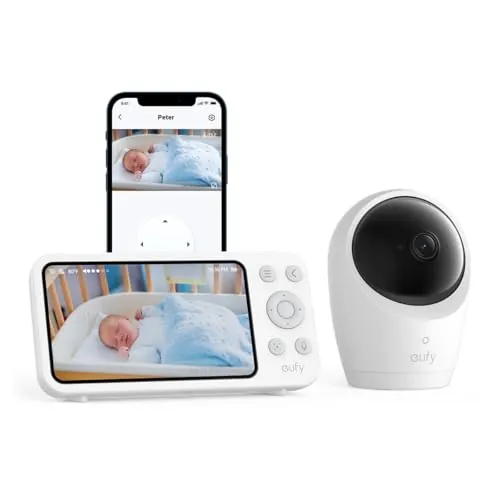 eufy by Anker E20 Monitor para bebés, resolución 2K,Pantalla de 5'' 720p