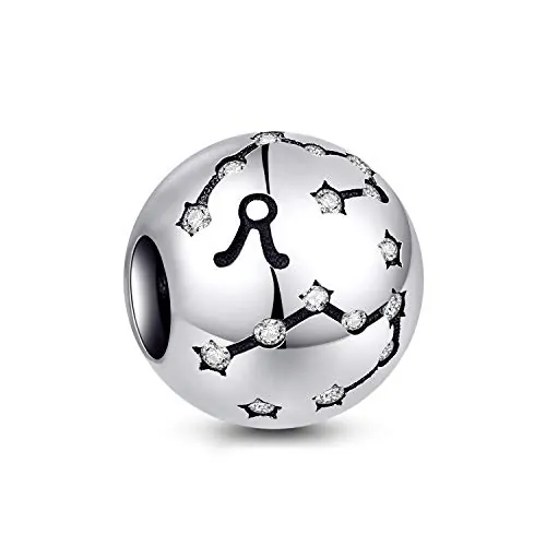 NINGAN Tauro Charms del Cumpleaños de 12 Signos del Zodiaco - Charms de Plata Esterlina de 925 Ajustan Pulsera & Collar- Regalos de cumpleaños Ideales para Mujeres y Amigos…