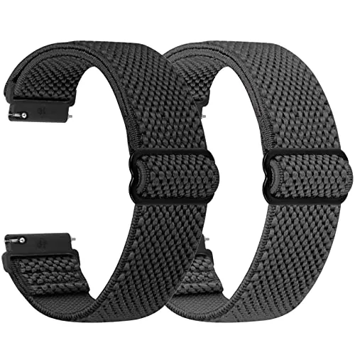 WNIPH Compatible con Correas de Reloj de 18mm 19mm 20mm 22mm 24mm, Pulsera de Repuesto de Liberación Rápida, Correas Ajustables de Nailon Elástico Solo Loop,Adecuado para Hombres y Mujeres