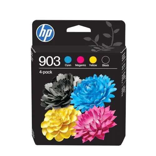HP 903 Negro, Cian, Magenta, Amarillo, Pack de 4 Cartuchos Tinta Originales