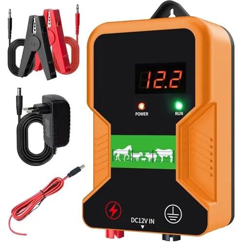 15KM Pastor electrico, 2J Cerca Eléctrica Controlador, con pantalla LED