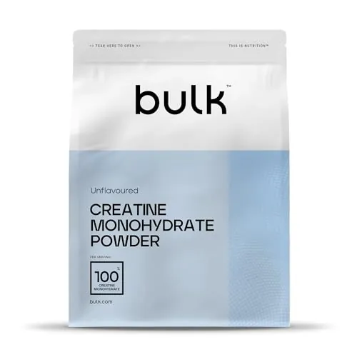 Bulk Creatina Monohidrato Polvo, Sin sabor, 500 g