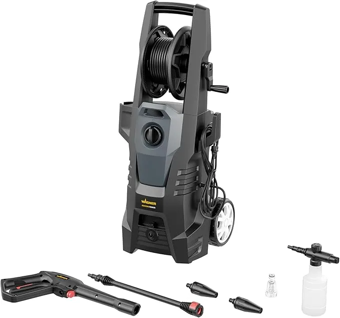WAGNER AQUASTORM Premium - Hidrolimpiadora de Alto Rendimiento para Resultados Profesionales y tareas exigentes, Incluye Boquilla estándar, Turbo y espumante