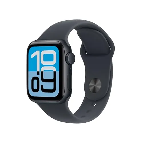 Apple Watch SE 3 GPS con caja de aluminio en color medianoche de 40 mm y correa deportiva color medianoche-Talla M/L.Monitores de entreno y sueño,monitor de frecuencia cardiaca,pantalla siempre activa