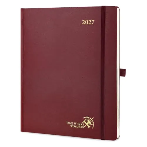 POPRUN Agenda 2027 Semana Vista Tapa Dura vertical 25,9 x 21,2 cm