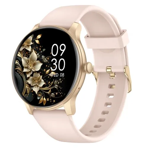 AcclaFit Reloj Inteligente Hombre Mujer con Llamadas Bluetooth, Smartwatch Esfera Redonda 1,38" con 147+ Modos Deportivos, Pulsómetro, Monitor de Sueño, IP68 Impermeable, Compatible con Android iOS