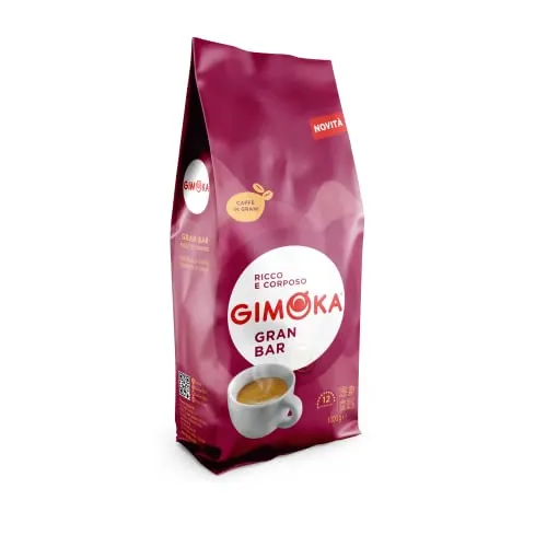 Gimoka - Cafè En Grano - 1 Kg - Mezcla GRAN BAR - Intensitad 12 - Made In Italy