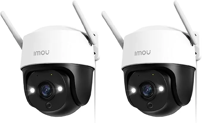 Imou 2-Pack Cámara Vigilancia WiFi Exterior, 3K(5MP) Cámara de Seguridad Exterior 360​​° PTZ, Detección de Humana, Visión Nocturna en Color, Seguimiento Automático, Sirena, Audio Bidireccional, Alexa
