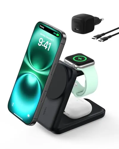 Belkin UltraCharge Cargador Inalámbrico Magnético con Qi2 de 25 W - Negro