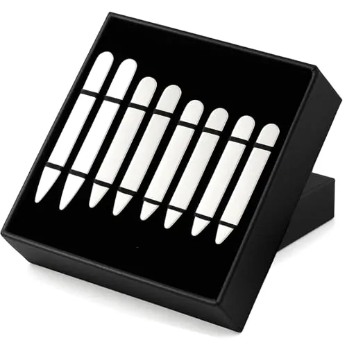 AOLVO Refuerzos de cuello de acero inoxidable (no incluye imanes), refuerzos de cuello de camisa de metal para hombres