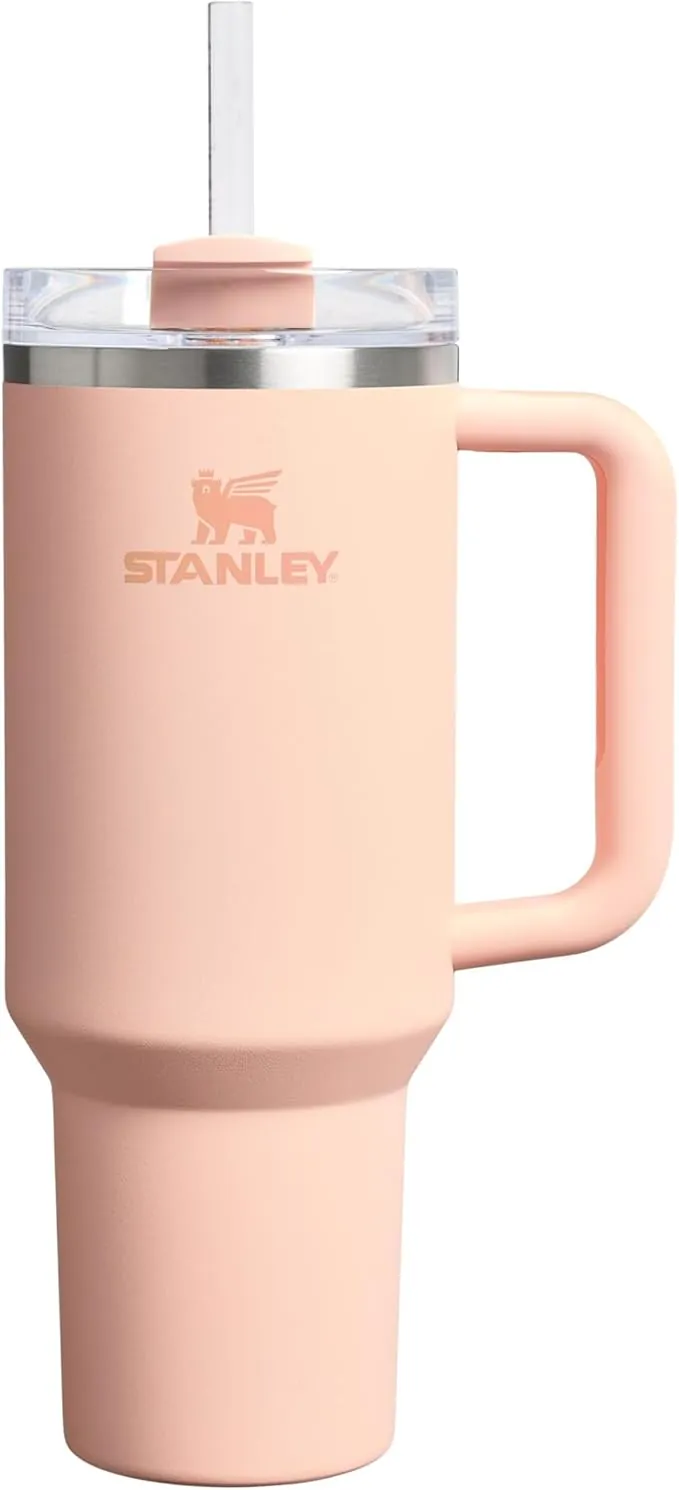 STANLEY Quencher H2.0 FlowState Tumbler 1.2L - Termo Conserva el Frío 11 Horas - Helada Durante 48 Horas - Botella Agua Acero Inoxidable - Taza Termica - Vaso Termico Sin BPA - Orange Cream