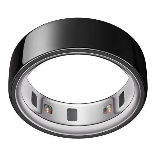 OURA Ring 4 Anillo Inteligente - Black - Talla 11 | Averigua tu Talla con el Kit de Tallaje Ring 4 | Monitoriza el sueño, la FC, el estrés y más - hasta 8 días de autonomía