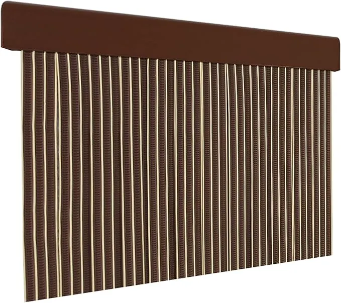 HOME MERCURY – Cortina Plana para Puerta Exterior o Interior, Material PVC – Libre de Insectos (210x90CM, Perfil Marron P18)