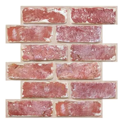 Commomy Paneles de Pared de Ladrillo 3D Efecto Piedra Autoadhesivos | PVC Revestimiento de Paredes Paneles Decorativos 3D Papel Pintado Pared para Salón, Cocina, Dormitorio