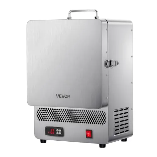 VEVOR Horno Fundidor de Sobremesa, 1500 W Horno Potente Eléctrico de Acero Inoxidable Temperatura Máxima de 1200 ℃ de Fundir Oro para Fundición en Cera, Bricolaje con Arcilla, Templado de Metales