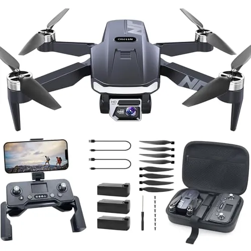 Dron GPS con Cámara 4K HD para Adultos - NAFYRE N11 PRO: 90 min de vuelo, seguimiento automático, retorno autónomo, motor sin escobillas, transmisión 5G FPV - Ideal para principiantes