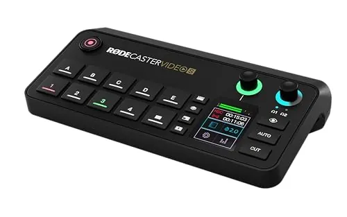 RØDE RØDECaster Video S – Conmutador de vídeo para podcasts y Interfaz de Audio – Multicámara, 4 entradas de Video (HDMI y USB), 1080p60, Escenas de múltiples Fuentes