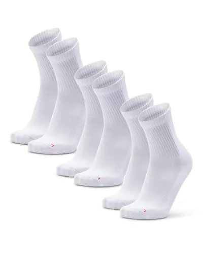 DANISH ENDURANCE Calcetines Casuales Deportivos, 3 y 5 Pack Blanco 39-42
