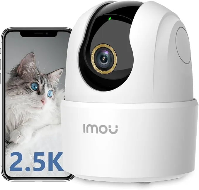 Imou 4MP Cámara Vigilancia WiFi Interior para Mascotas,360° Cámara IP WiFi con Detección de Humano, Visión Nocturna, Audio Bidireccional, Control Remoto, Modo Privacidad,Compatible con Alexa