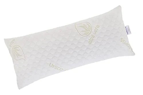 Todocama - Almohada viscoelástica Aloe Vera con Copos 100% viscoelásticos. Tejido Strech Aloe Vera. Termoregulable. Firmeza Media - Alta. Fabricado en España. (90 cm)