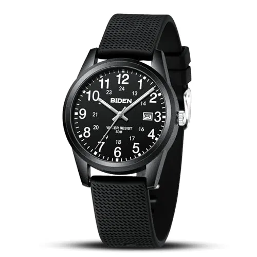 LN LENQIN Reloj Hombre Reloj para Hombre Reloj Resistente Al Agua 30M Relojes Pulsera para Hombre Casuales Negocios Moda con Fecha Banda Silicona Luminosa