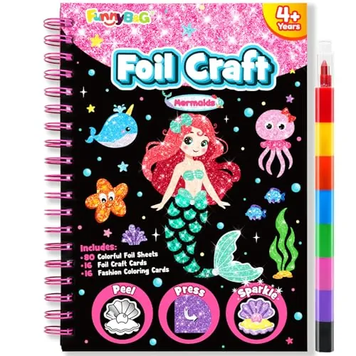 FUNNYB&G Manualidades infantiles con foil, Creativo Kit Manualidades niños