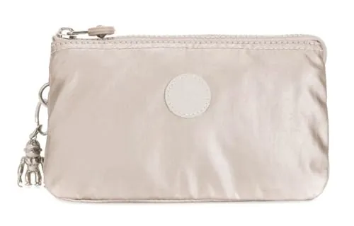 Kipling Creativity L Monedero Grande, Bolsas, Estuches, Metallic Glow (Plata)