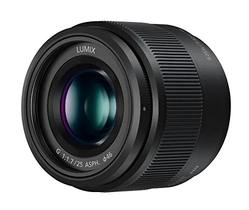 Panasonic Lente Lumix 25 mm F1.7 | H-H025E-K Prime, negro - Compatible con montura Micro 4/3 Panasonic y Olympus