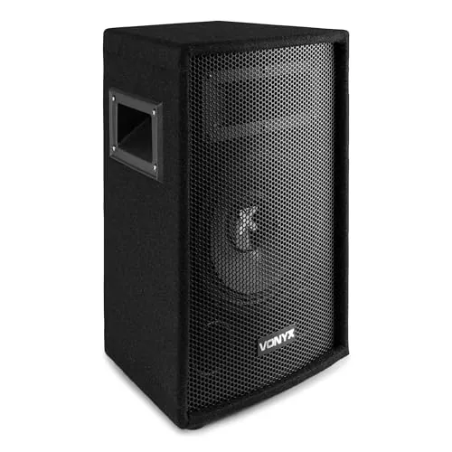 Vonyx SL8 – Set de 2 Altavoces pasivos de 8 Pulgadas, Potencia Total 800W, Doble Bass Reflex, entradas Jack y Abrazadera, Asas integradas, Ideales para DJ Principiante y Fiestas pequeñas