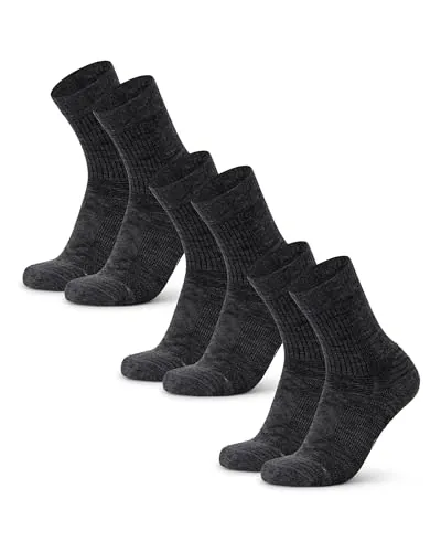 DANISH ENDURANCE Calcetines Senderismo Ligeros, 3 Pack Dark Gris 43-47