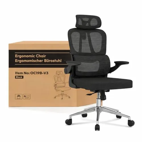 FLEXISPOT OC3 Lite Silla Oficina, Silla de Escritorio Ergonómica