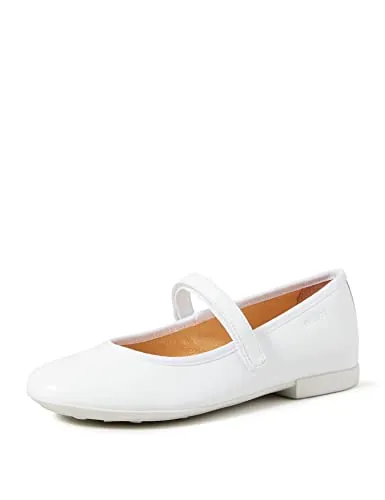 Geox JR PLIE' A, Bailarinas para Niñas, Blanco (White 0H), 34 EU
