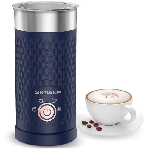 SIMPLETASTE Espumador de Leche Eléctrico 4 en 1, Azul