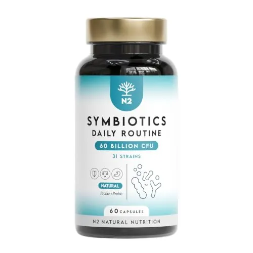 Probióticos y Prebióticos Intestinales, 60 Cápsulas, 60 Billones, 31 Cepas