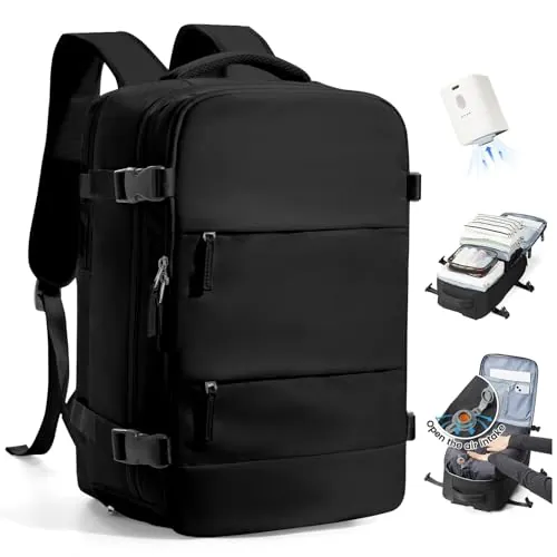 SZLX Mochila al Vacio con Bomba Equipaje de Mano 40x30x20 Ryanair Vueling Wizzair Easyjet Mochila Viaje Cabina Avion 40x20x25 Ryanair Mujer Mochila de transporte Impermeable para Computadora Portátil