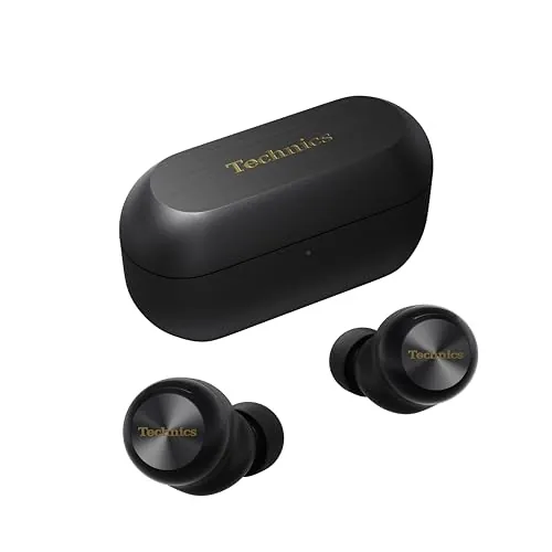 Technics EAH-AZ100E-K Auriculares Inalámbricos con Cancelación De Ruido, Bluetooth Multipunto, Voice Focus AI, Cómodos Auriculares Internos, Color Negro