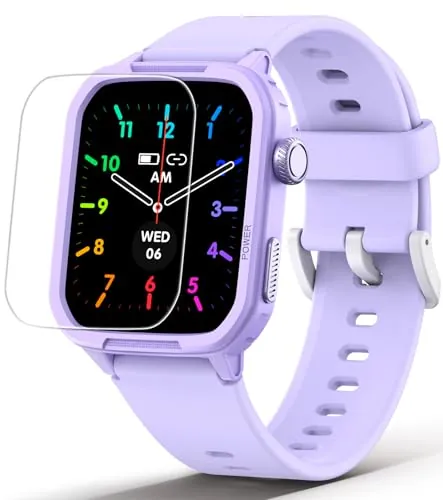 Reloj inteligente para niños, no necesita teléfono, de seguimiento de fitness de vidrio templado, con 19 modos deportivos, podómetro y monitor de sueño, para niños, niñas y adolescentes