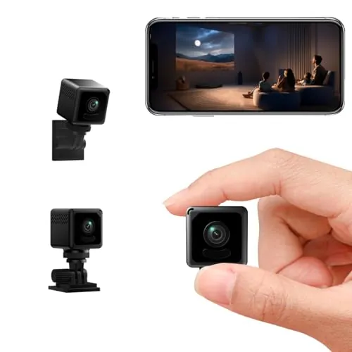 Mini Camara Espia HD 1080P WiFi Oculta Cámara Espía con Visión Nocturna y Detección De Movimiento, Mini Cámaras De Vigilancia inalambricas Larga Duracion, Camara Vigilancia Wifi para Interior Negro