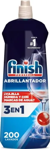 Finish Abrillantador para lavavajillas - 800ml - 200 lavados - Sin marcas | VAJILLA IMPECABLE Y CON UN BRILLO PERFECTO, LISTOS PARA SERVIR. PARA UN BRILLO MEJORADO SIN MARCAS DE AGUA