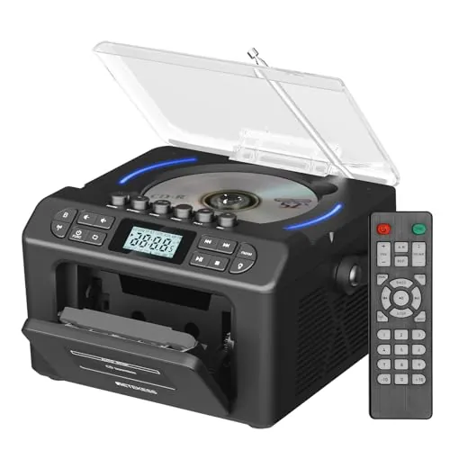 Retekess TR642 Radio Cassette con CD, Reproductor de CD Portátil