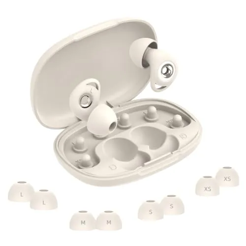 Tapones Oidos Ruido Dormir, 45dB Cancelación de Ruido, 4 Tamaños (XS/S/M/L)