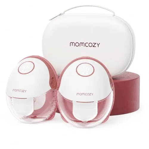 Momcozy M6 Sacaleches Eléctrico Manos Libres, 295 mmHg, 3 Modos 9 Niveles