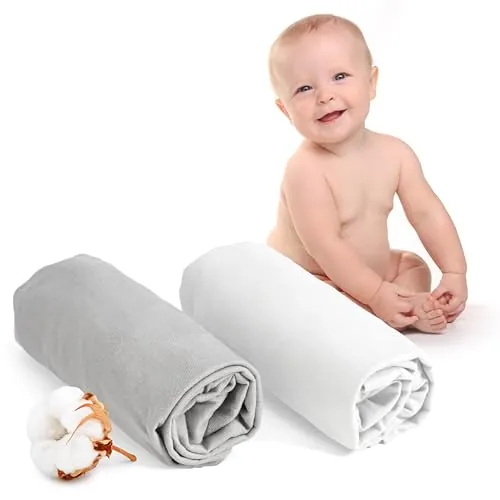 Dreamzie - Sabanas Bajeras 60x120cm Ajustable Lote de 2-100% Algodon
