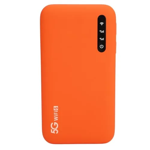 5G Mobile Hotspot High Speed ​​Travel Double Band Wifi6 Enrutador Portátil con Soporte de Ranura de Tarjeta SIM 16 Dispositivos 6100 MAh Batería