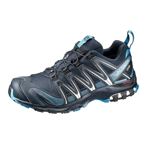 Salomon XA Pro 3D Gore-Tex Zapatillas de Trail Running para Hombre, Ajuste preciso, Agarre en todo tipo de terrenos, Impermeable, Navy Blazer, 45 1/3