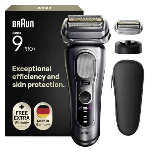 Braun Series 9 Pro+ Afeitadora Eléctrica Hombre, 9660CCE, Negro
