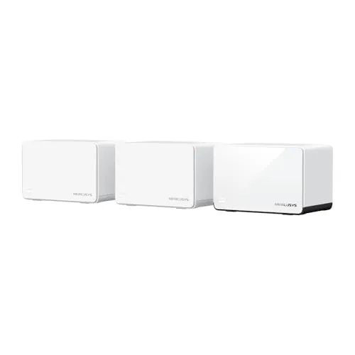 Mercusys Halo H85X (3-Pack) – Sistema Mesh Wi-Fi 6 AX3000, Cobertura de hasta 650 m², 2.5 Gbps WAN/LAN, gestión con App MERCUSYS