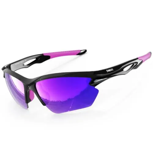BONDDI Gafas de Sol Deportivas, Gafas de Sol Deportivas Polarizadas para Hombre y Mujer, Protección UV400, Montura TR90 Ligera y Envolvente para Ciclismo Pesca Golf Running Conducción Esquí Senderismo
