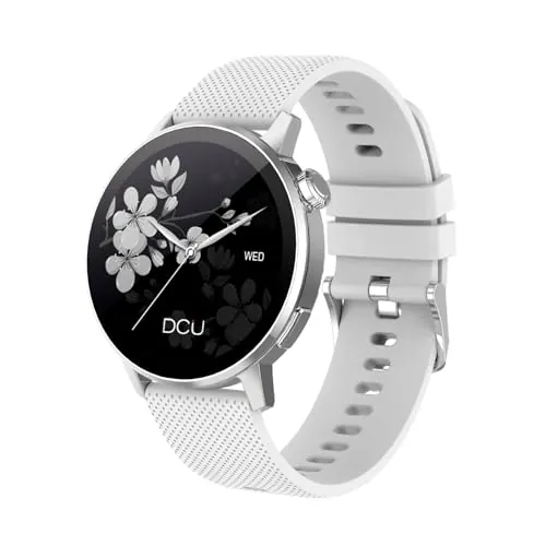 DCU TECNOLOGIC Smartwatch para Mujer con GPS Integrado y Llamadas Bluetooth – Pantalla AMOLED 1,32" | Asistente de Voz | Más de 130 Modos Deportivos | Altímetro, Barómetro y brújula Integrados